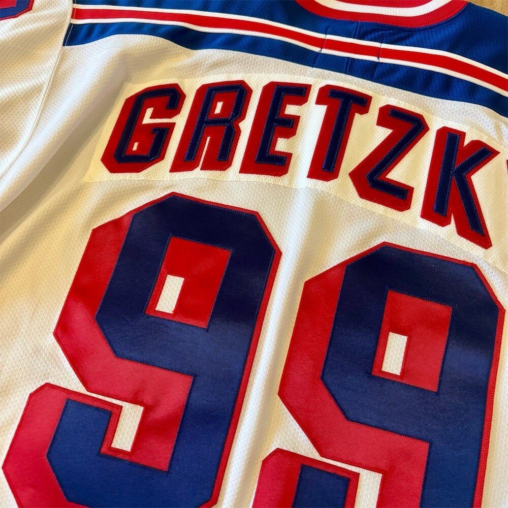 Starter New York Rangers Wayne Gretzky #99 Semi ProHockey Jersey White Men's XL - Picture 7 of 11